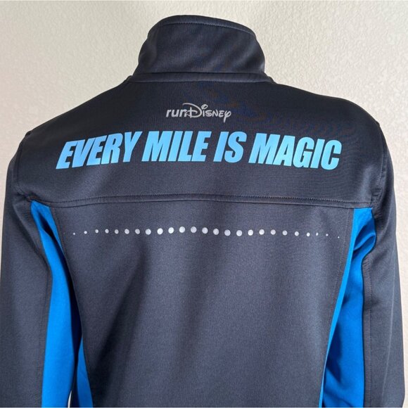 Disney RunDisney EVERY MILE IS MAGIC Women's Full Zip Jacket Black & Blue - Picture 8 of 11